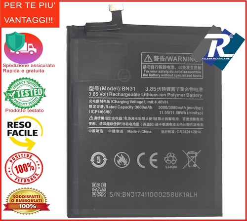 Batteria bn31 per xiaomi - per, a1